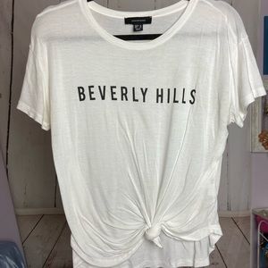 White “Beverly Hills” top